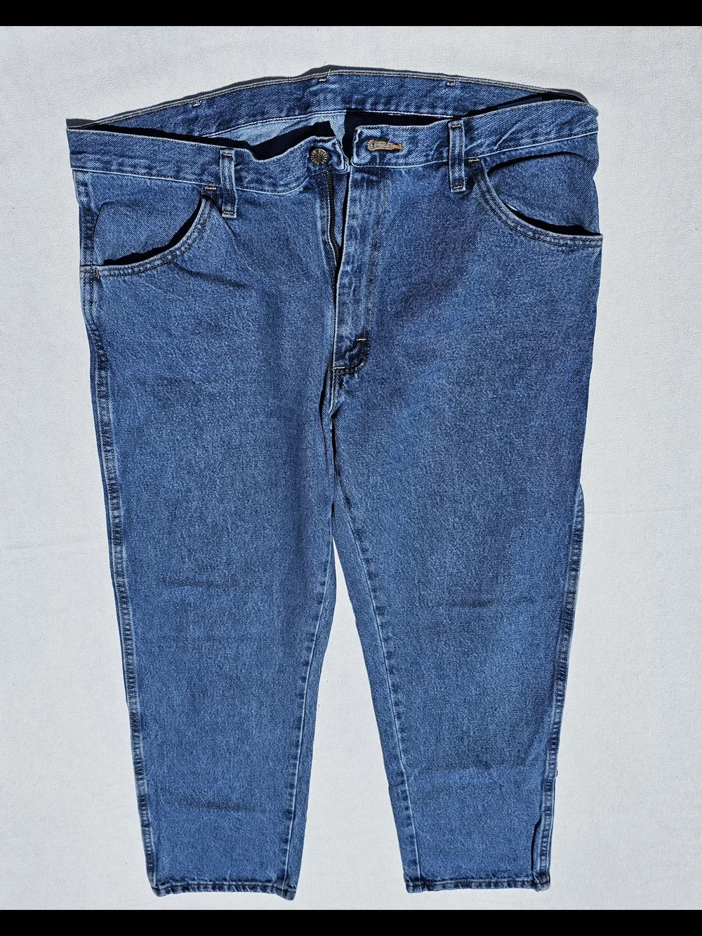 Rustler Classic Straight Leg Jeans in Blue Denim